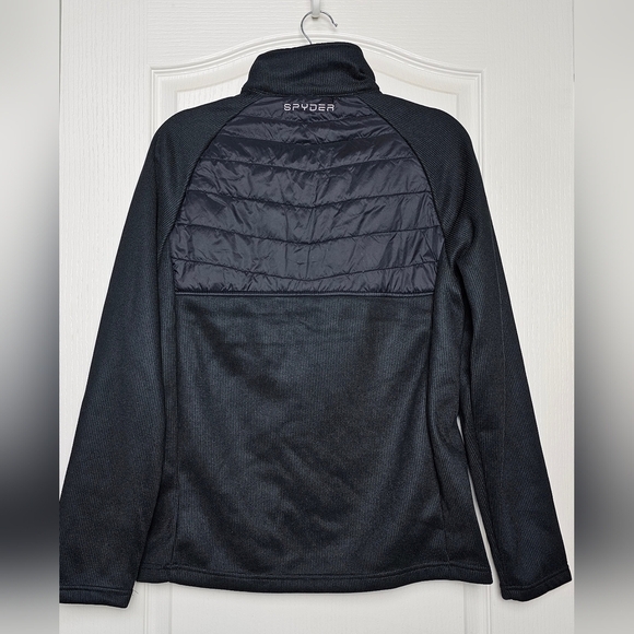 Spyder Men's Nova Full Zip Hybrid Black Quilted Jacket - Picture 5 of 11